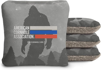 ACA Synergy Soft Professional Cornhole Bags Dual Sided Regulation 6x6 Set of 4 Retro Stripes Sasquatch