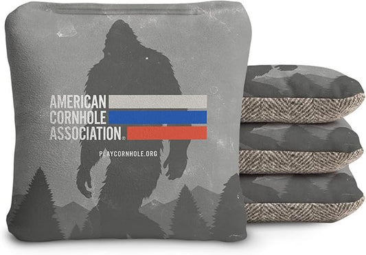 ACA Synergy Soft Professional Cornhole Bags Dual Sided Regulation 6x6 Set of 4 Retro Stripes Sasquatch
