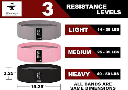 BodyForge Resistance Bands, Exercise Bands, Resistance Bands for Working Out, Work Out Bands with Handles for Men and Women Fitness, Strength Training Home Gym Equipment