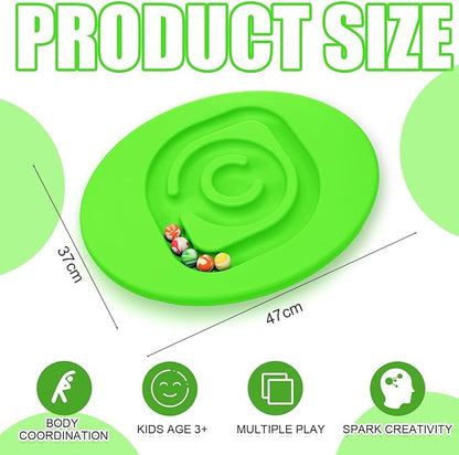Maze Balance Board for Kids Plastic Wobble Rocker Balance Board with Mini Balls Load 170lb for Balancing Exercise Equipment Game Girls Boys Physical Therapy, 18.5 x 14.57 Inches
