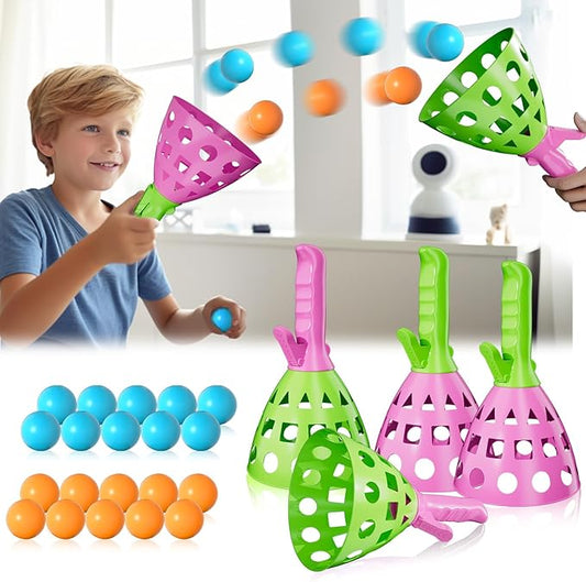 Bennol Outdoor Game Toys for Kids Boys with 20 Balls, Pop Pass Catch Ball Game Outside Toys Gifts