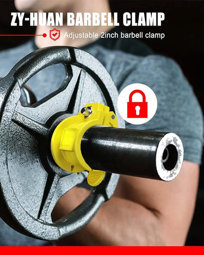 Olympic Barbell Clamps 2 inch Adjustable Barbell Clips Quick Release Pair of Locking Weight Clips for Bars