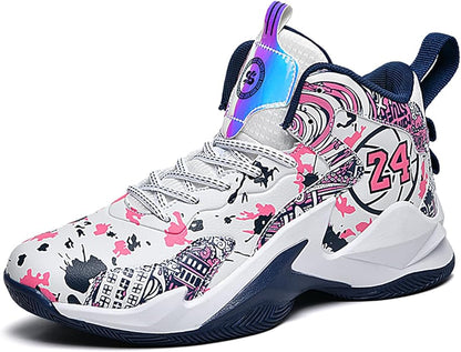 Boys Basketball Shoes Breathable Indoor Athletic Shoes Youth Outdoor Fashion Sneakers Comfortable Basketball Shoes for Girls