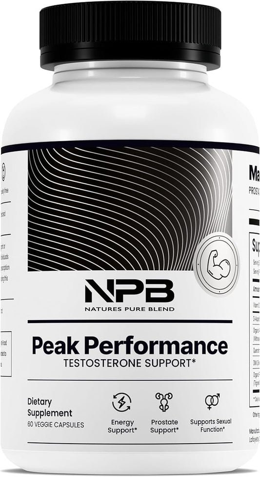 Nature's Pure Blend Peak Performance ??Testosterone Supplement for Men with D-Aspartic Acid
