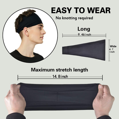 Pilamor Sports Headbands for Men 5 Pack,Sweatbands for Men Workout,Running