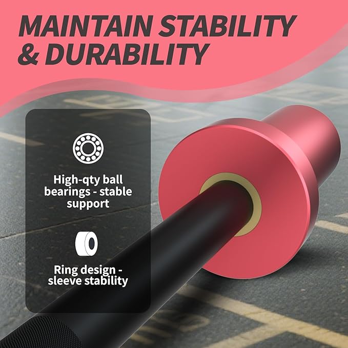 Egles Kids Barbell 5.5LB Mini Barbell Bar 4ft for Kid Women & Beginners Weighted Bar - Compatible with 2-Inch Weight Plates, for Strength Training Gym Weight Lifting, Multi-Color Training Bar