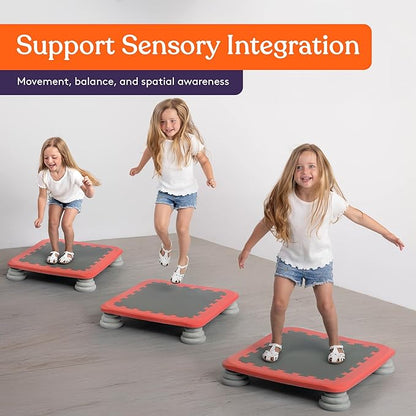 Special Supplies Kids Trampoline Rebounder Bouncing Board – Sensory Balance and Bounce Toy for Indoor and Outdoor Kids Toys - Outdoor Play Equipment