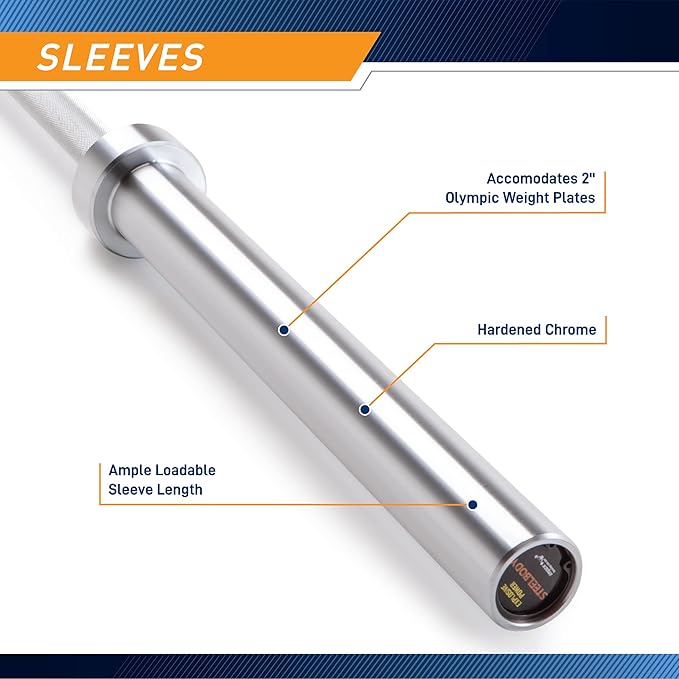 Steelbody IWF Standard 20kg and 15kg Olympic Weight Barbell Multiple Colors Available