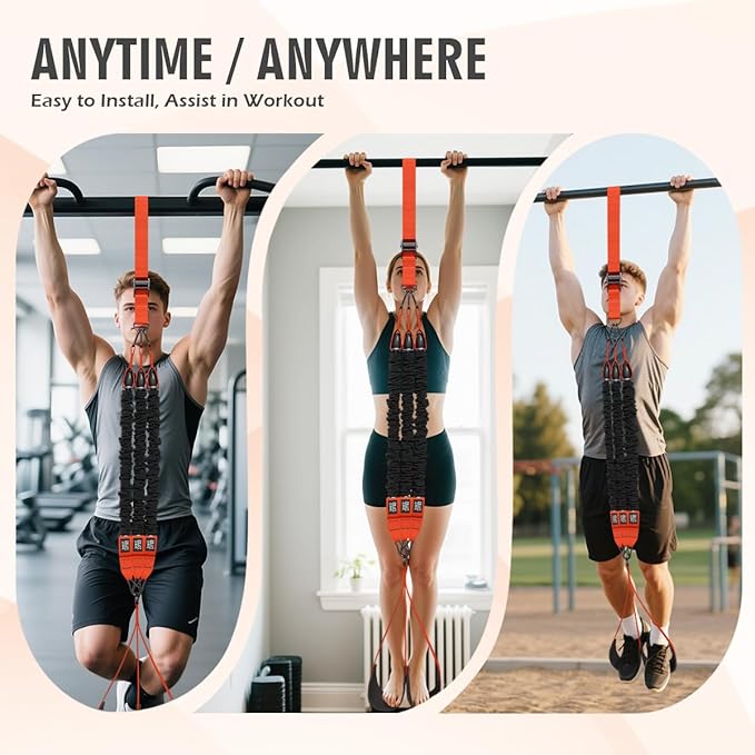 LEEKEY Resistance Bands, Exercise Bands with Handles,Pull Up Assist Bands - Bands for Working Out,Band for Men and Women Fitness Training, Physical Therapy,Home Workouts