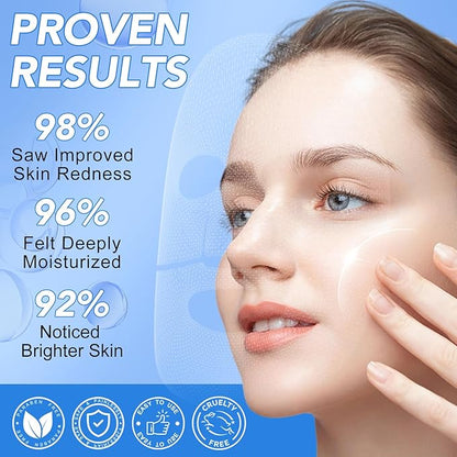 Collagen Face Mask,Collagen Real Deep Mask,Collagen Mask,Deep Hydrating Anti Wrinkle Lifting Mask,Hydrogel Masks for All Skin Types 34g*4ea