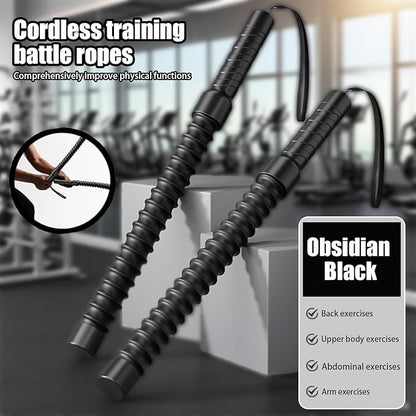 2Pcs Ropeless Battle Ropes,Weighted Battle Ropes for Home Gym, Portable Workout Rope for Strength Building & Low-Impact Cardio, Durable Fitness Equipment for Men Women Core/Arm Muscle Training