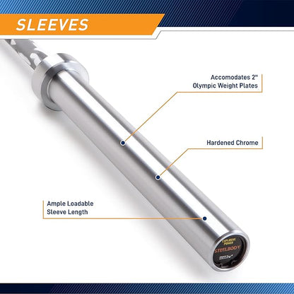 Steelbody IWF Standard 20kg and 15kg Olympic Weight Barbell Multiple Colors Available