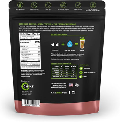 Chike Cinnamon High Protein Iced Coffee, 20 G Protein, 2 Shots Espresso, 1 G Sugar, Keto Friendly and Gluten Free, 14 Servings (14.8 Ounce)