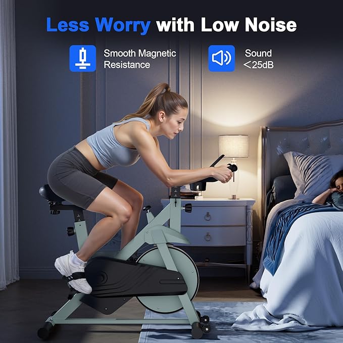 Superun Exercise Bike, Stationary Bikes for Home Gym with 32-Level Magnetic Resistance, 300LBS Capacity Indoor Cycling Bike with Comfortable Seat, LED Display