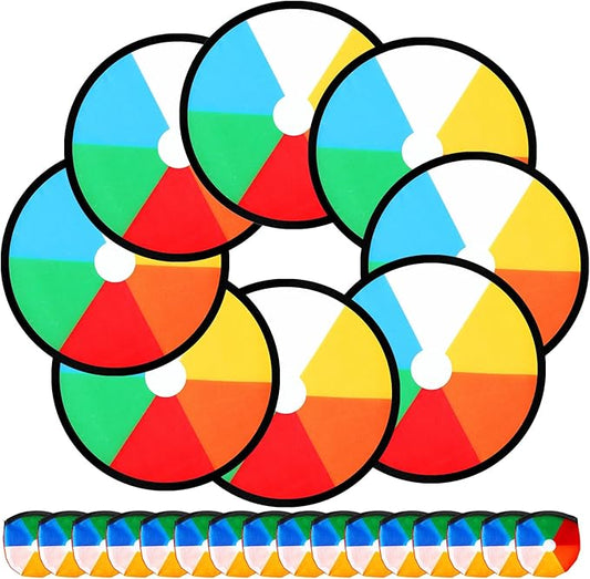 24 Pieces Foldable Flying Disc Fans Set Beach Flying Disc for Party Creative Gift Colorful Pocket Folding Toy Summer Outdoor Activity Game