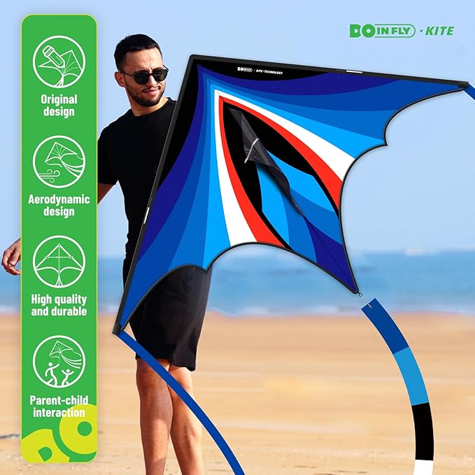 Triangular-Shaped Kite - Easy to Control, with an Eye-catching Design, it is Perfect for Outdoor Entertainment and Suitable for Beginners to use.