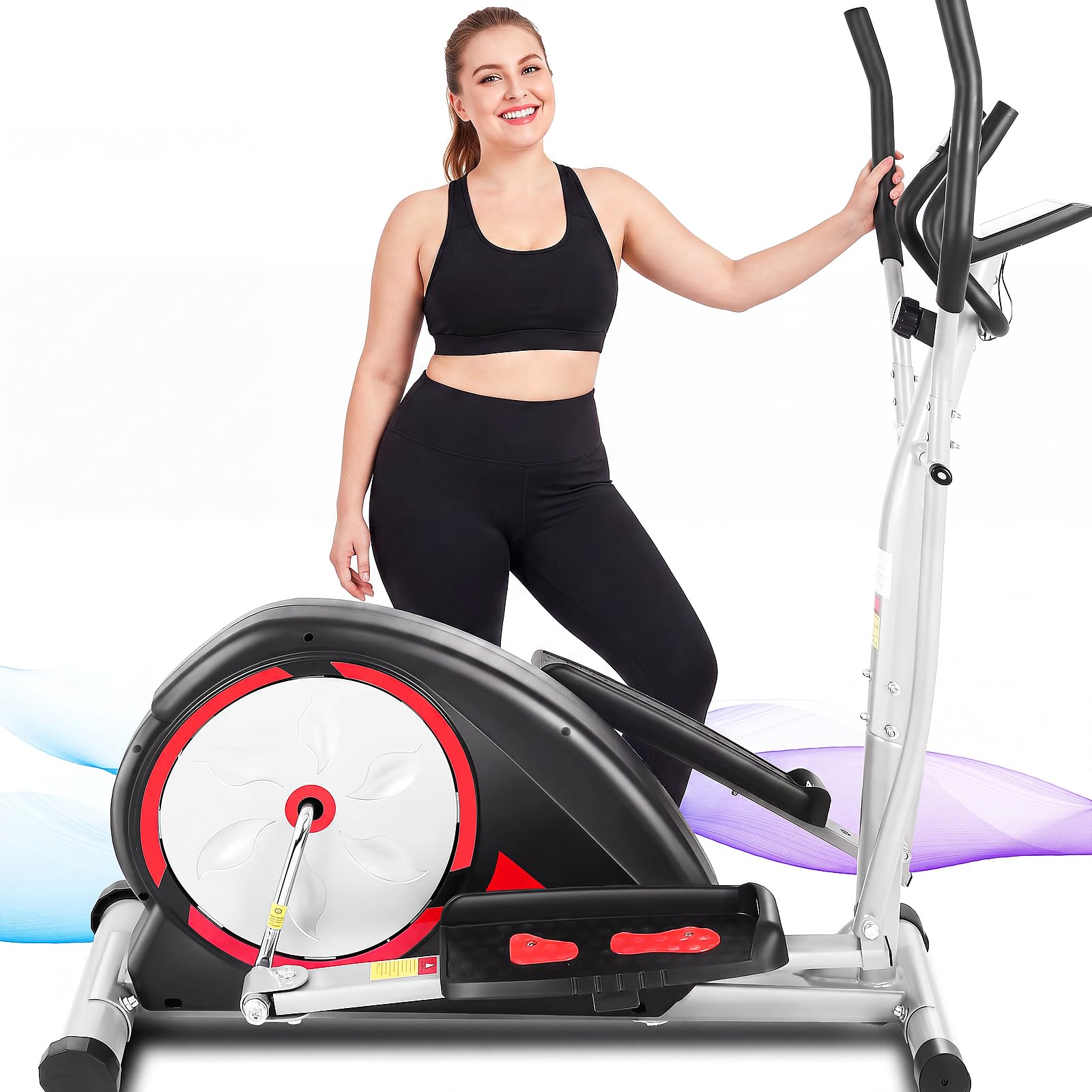 ANCHEER Elliptical Exercise Machine, Elliptical Trainer for Home Gym, Exercise Equipment 500Lbs Max