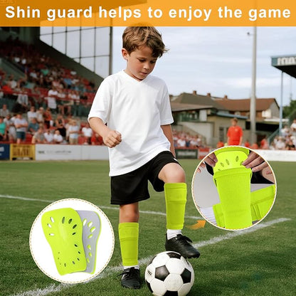 2 Pairs Shin Guards Soccer for Kids,Shin Pads Extra Lightweight Breathable Slide in Shin Guard for Football Training Match Outdoor Activities Protective Slip-in Shin Guards for Boys Girls