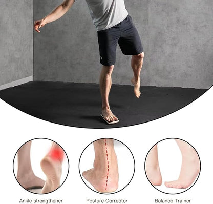 Ankle Balance Board, Ankle Board: Used For Ankle Sprain Recovery,Foot Balance Stability Training and Plantar Fasciitis Relief (Wood Grain Color)