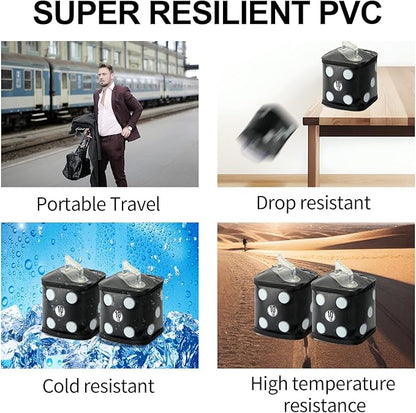 Travel Dumbbells, Water Filled Dumbbells Set, Fitness Exercise Dice 15/20 lbs, Portable Fitness Equipment, Fun for Strength Training, Core Training