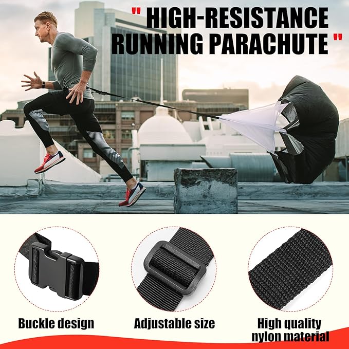 Soccer Training Equipment, Agility Speed Training Set with 20ft Speed Ladder, 12 Cones, 4 Adjustable Hurdles, Jump Rope, Parachute | Ideal for Basketball, Football Practise, for Kids, Youth, Adults