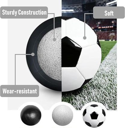 12-Pack Training Soccer Balls Size 5/4/3 with Pump – Bulk Deflated Balls for Teens and Adults, Ideal for Indoor Outdoor Practice, School Activities, Sports Events, Party Favors Gifts