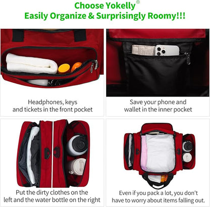 Sports Duffel Bag 20 inch for Travel Gym - Red