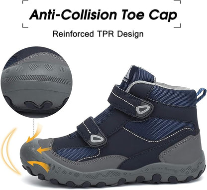 Mishansha Kids Hiking Boots Toddler Girls Boys Hiking Shoes Water-Resistant Anti-Collision Non-Slip Athletic Outdoor Trekking Boots