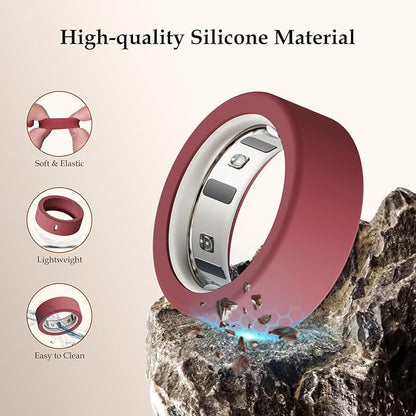 15 Pack Cover Compatible with Oura Ring Gen 4/Gen 3 Horizon/Gen 3 Heritage, Anti-Scratch Silicone Case for Oura Ring Protector for Women Men Working Out Gym, Support Charging with Cover on