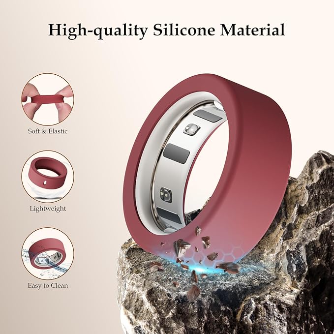 15 Pack Cover Compatible with Oura Ring Gen 4/Gen 3 Horizon/Gen 3 Heritage, Anti-Scratch Silicone Case for Oura Ring Protector for Women Men Working Out Gym, Support Charging with Cover on