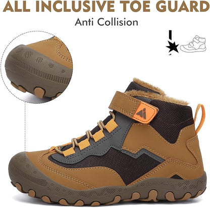 Mishansha Kids Hiking Boots Toddler Girls Boys Hiking Shoes Water-Resistant Anti-Collision Non-Slip Athletic Outdoor Trekking Boots