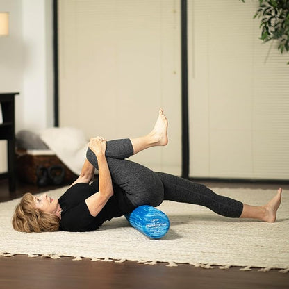 OPTP PRO-Roller Soft Density Foam Roller ??Low Density Soft Foam Roller for Physical Therapy, Pilates, Yoga Foam Roll Exercises, and Muscle Recovery- Blue 36" x 6"
