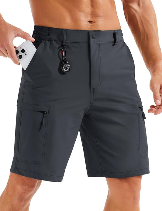MAGCOMSEN Men's Hiking Cargo Shorts Quick Dry Lightweight 9" Golf Shorts Summer Casual Work Outdoor