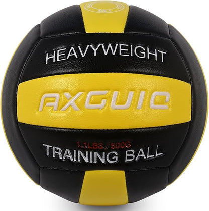 1.1LBS Heavy Weight Volleyball Official Size 5 Setter Training Volleyballs Training Practice,Leather Soft Grip Durability Weighted Volleyball Setting Trainer