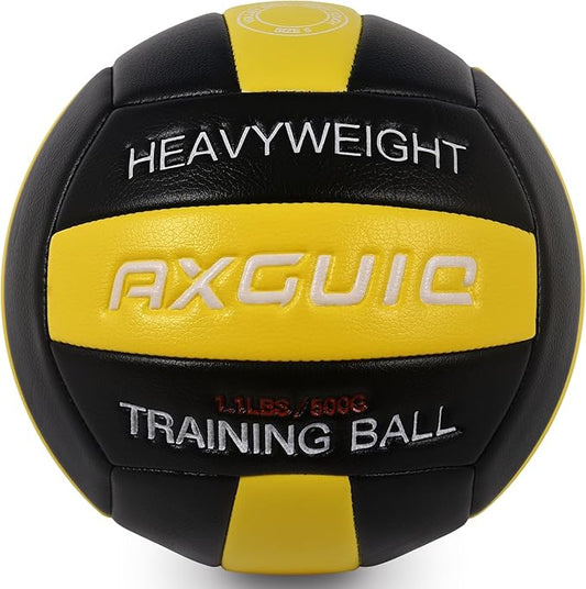 1.1LBS Heavy Weight Volleyball Official Size 5 Setter Training Volleyballs Training Practice,Leather Soft Grip Durability Weighted Volleyball Setting Trainer