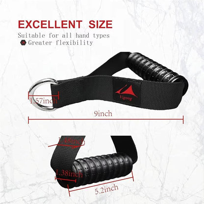 Heavy Duty Gym Workout Handles Attachment for Cable Machine,Resistance Band,Pulley System Home Exercise Equipment, Compatible with Bowflex,Total and Smith, Comfortable and Stronger Grip