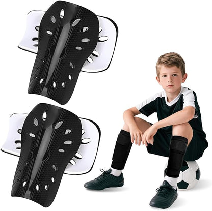 2 Pairs Shin Guards Soccer for Kids,Shin Pads Extra Lightweight Breathable Slide in Shin Guard for Football Training Match Outdoor Activities Protective Slip-in Shin Guards for Boys Girls