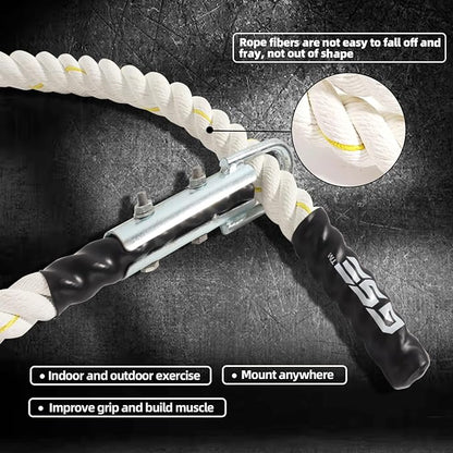 GSE Games & Sports Expert Gym Climbing Rope, Polyester Workout Rope for Indoor/Outdoor and Home Workouts, Great for Climbing Exercises, Strength Training - 6,10,15,20,25,30 Feet Lengths Available