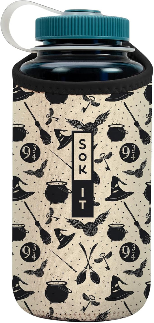 Sok It BotlSok Water Bottle Sleeve Insulated Neoprene Cover (Wizard's Walk, Fits 32oz Nalgene)