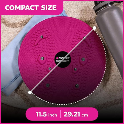 Daiwa Felicity Figure Trimmer Ab Twister Board - Waist Twister Machine for Core & Abs Exercise - Waist Twisting Fitness Tool, Dizzy Disc Twist Board for Slimming Workout with 8 Magnets Reflexology