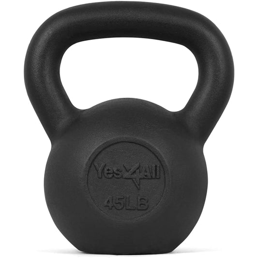 Yes4All Solid Cast Iron Kettlebell Weights Set – Great for Full Body Workout and Strength Training
