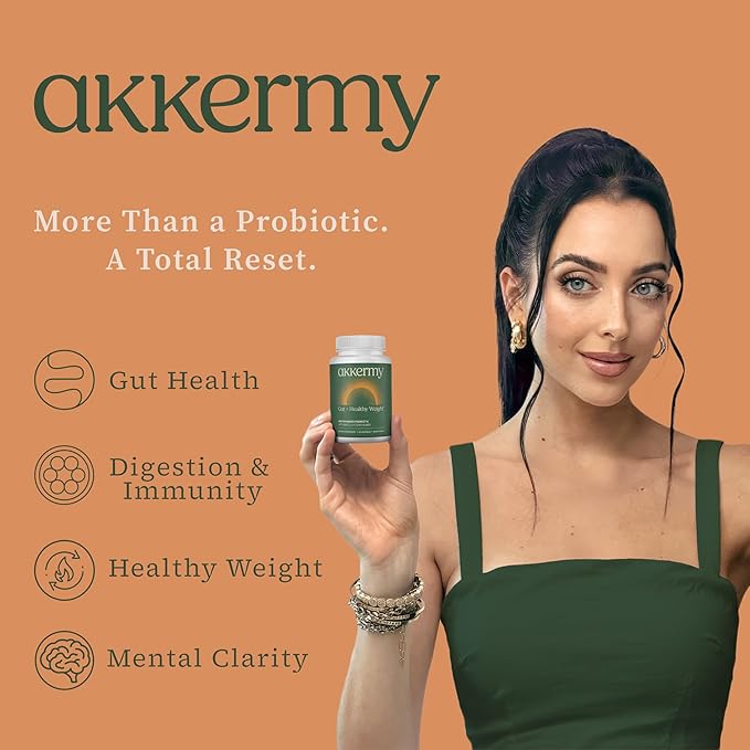 Akkermansia Probiotic for Appetite & Craving Control | Increases GLP-1 & Boosts Healthy Weight | 60 Day Supply | Made in USA | Bacillus Coagulans, B2, D3 & Chromium | SIBO Friendly, Vegan, Gluten Free