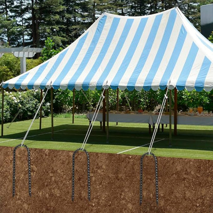 12 Pack Trampoline Stakes, 12 Inches Trampoline Wind Stakes, Heavy Duty Ground Anchors, U Shaped Rebar Ground Stake with T Hook for Security Swing Set Camping Soccer Goals(Black)