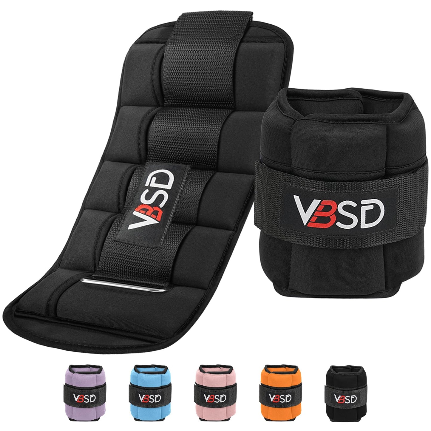 VBSD Adjustable Ankle Weights for Men Women, 10lb 1 Pair Leg Weight Straps, Weighted Ankle Weights