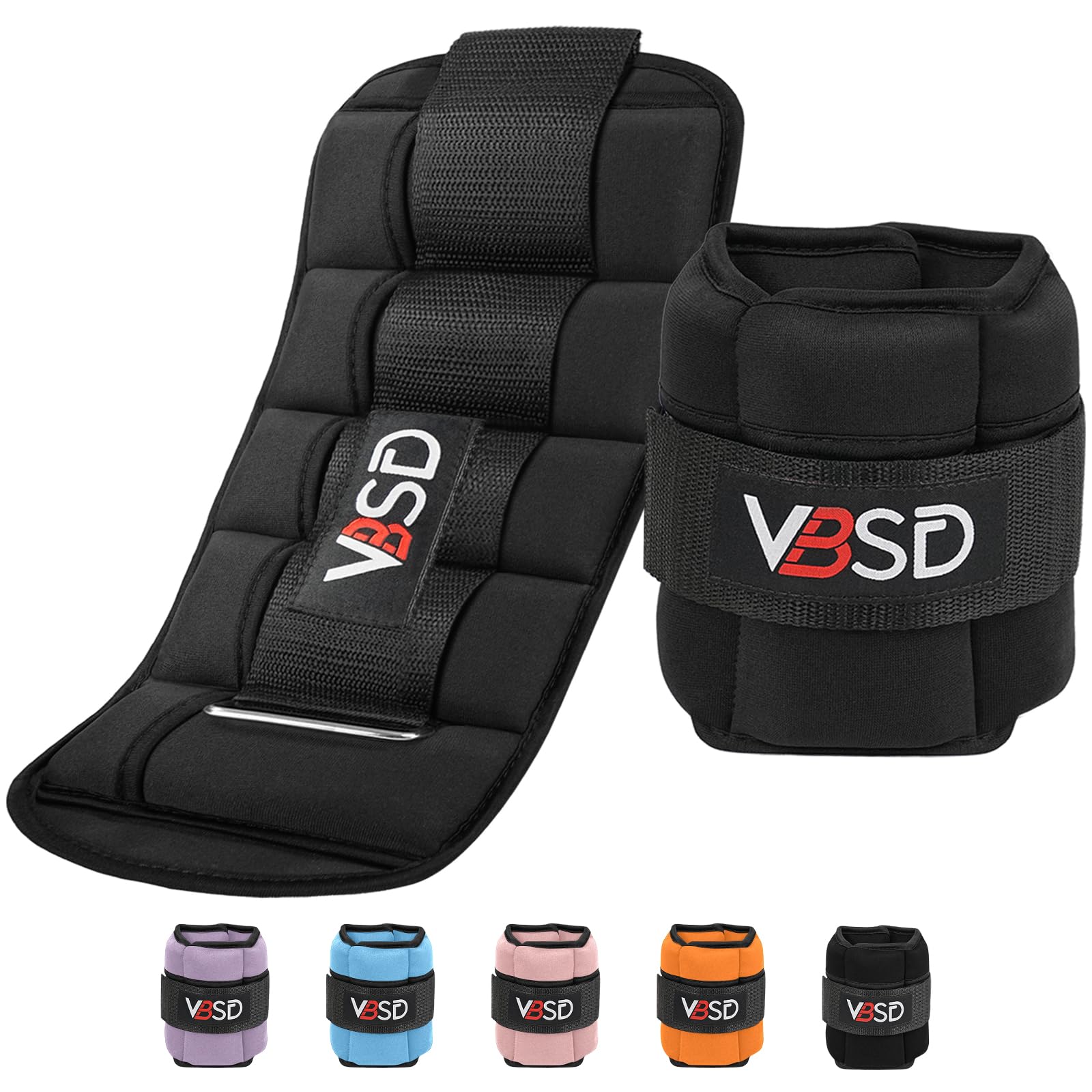 VBSD Adjustable Ankle Weights for Men Women, 10lb 1 Pair Leg Weight Straps, Weighted Ankle Weights