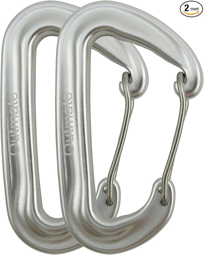 12kN 3.2"x2" Heavy-Duty Carabiner Clips - Durable, Lightweight Aluminum Alloy Carabiners for Hiking, Camping, Keychains, Dog Leashes, Hammocks & More