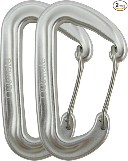 12kN 3.2"x2" Heavy-Duty Carabiner Clips - Durable, Lightweight Aluminum Alloy Carabiners for Hiking, Camping, Keychains, Dog Leashes, Hammocks & More