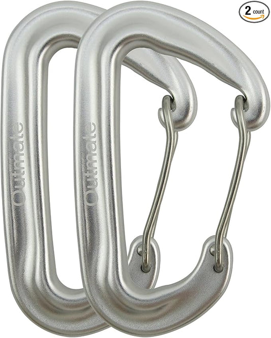 12kN 3.2"x2" Heavy-Duty Carabiner Clips - Durable, Lightweight Aluminum Alloy Carabiners for Hiking, Camping, Keychains, Dog Leashes, Hammocks & More