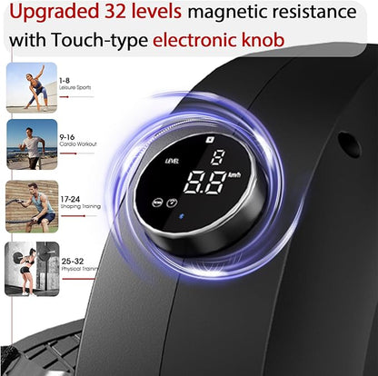 Rowing Machine, Magnetic Rowing Machine for Home, Upgraded 32-Levels Quiet Resistance with Smart Electronic Knob, 350 LBS Weight Capacity, Compact Rower Machine Easy Assembly, App Supported