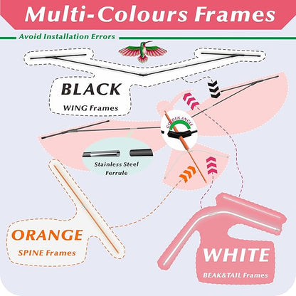 ORGCLDKT- 3D Lifelike Style Bird/Eagle Kite, Super Easy to Fly with, Ideal for Kids, Adults, Girls, Boys. Kites for The Beach, Grassland, Hiking